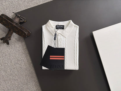 Zegna Embroidered Combed Cotton Short-Sleeve T-Shirt – Summer Collection – 2026