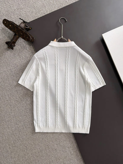 Zegna Embroidered Combed Cotton Short-Sleeve T-Shirt – Summer Collection – 2026