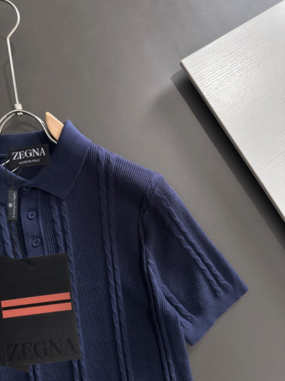 Zegna Embroidered Combed Cotton Short-Sleeve T-Shirt – Summer Collection – 2026