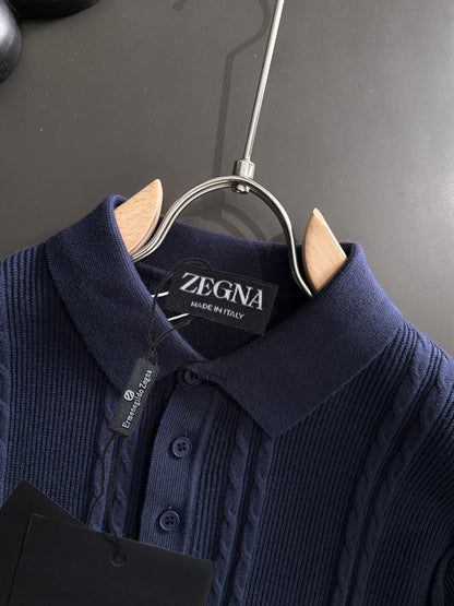 Zegna Embroidered Combed Cotton Short-Sleeve T-Shirt – Summer Collection – 2026