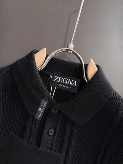 Zegna Embroidered Combed Cotton Short-Sleeve T-Shirt – Summer Collection – 2026