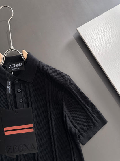 Zegna Embroidered Combed Cotton Short-Sleeve T-Shirt – Summer Collection – 2026