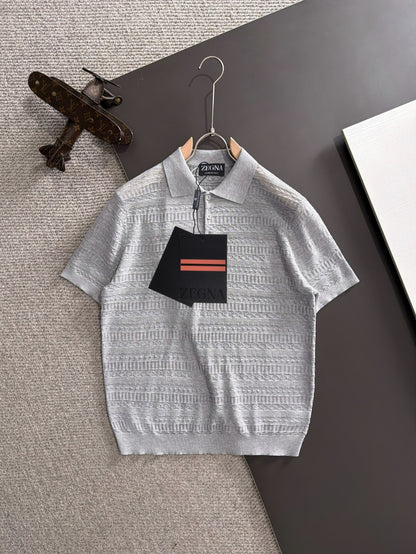 Zegna Embroidered Combed Cotton Short-Sleeve T-Shirt – Summer Collection – 2026