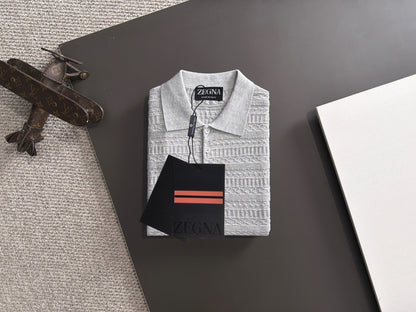 Zegna Embroidered Combed Cotton Short-Sleeve T-Shirt – Summer Collection – 2026
