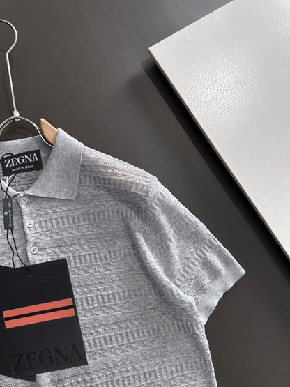 Zegna Embroidered Combed Cotton Short-Sleeve T-Shirt – Summer Collection – 2026