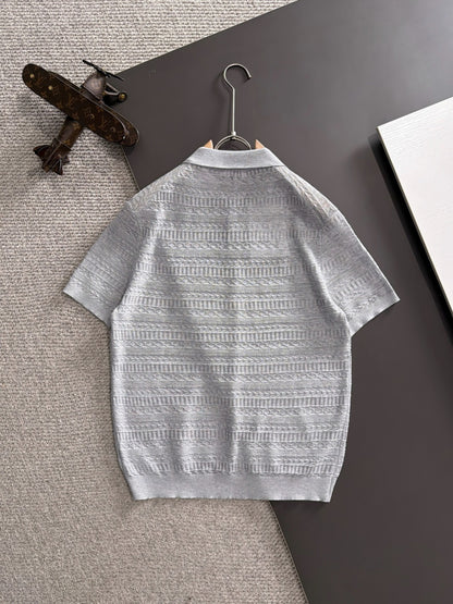 Zegna Embroidered Combed Cotton Short-Sleeve T-Shirt – Summer Collection – 2026