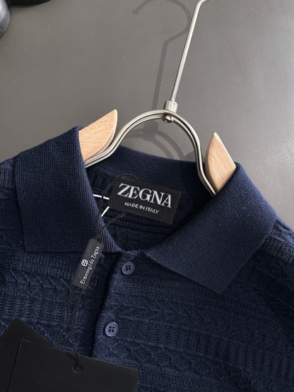 Zegna Embroidered Combed Cotton Short-Sleeve T-Shirt – Summer Collection – 2026