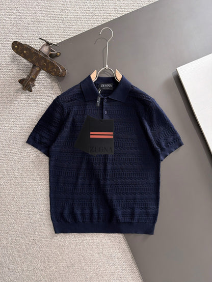 Zegna Embroidered Combed Cotton Short-Sleeve T-Shirt – Summer Collection – 2026