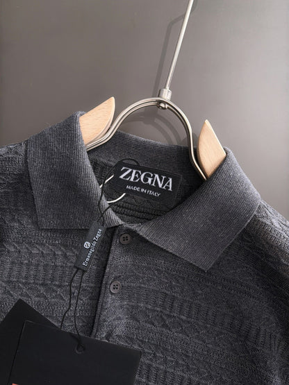 Zegna Embroidered Combed Cotton Short-Sleeve T-Shirt – Summer Collection – 2026