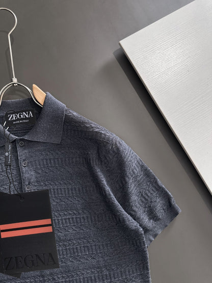 Zegna Embroidered Combed Cotton Short-Sleeve T-Shirt – Summer Collection – 2026