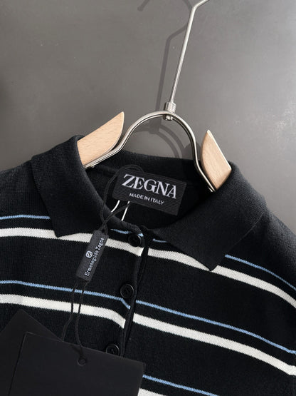 Zegna Embroidered Combed Cotton Short-Sleeve T-Shirt – Summer Collection – 2026