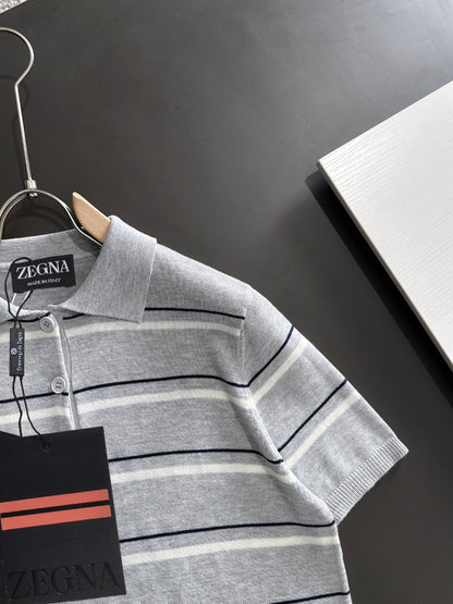 Zegna Embroidered Combed Cotton Short-Sleeve T-Shirt – Summer Collection – 2026