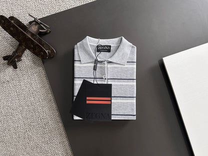 Zegna Embroidered Combed Cotton Short-Sleeve T-Shirt – Summer Collection – 2026