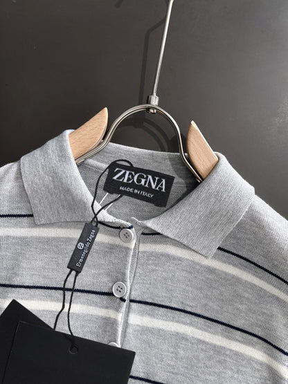 Zegna Embroidered Combed Cotton Short-Sleeve T-Shirt – Summer Collection – 2026