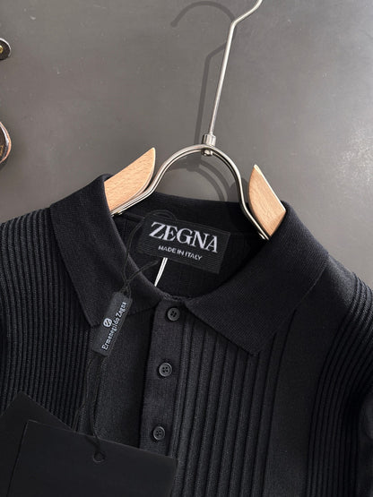 Zegna Embroidered Combed Cotton Short-Sleeve T-Shirt – Summer Collection – 2026