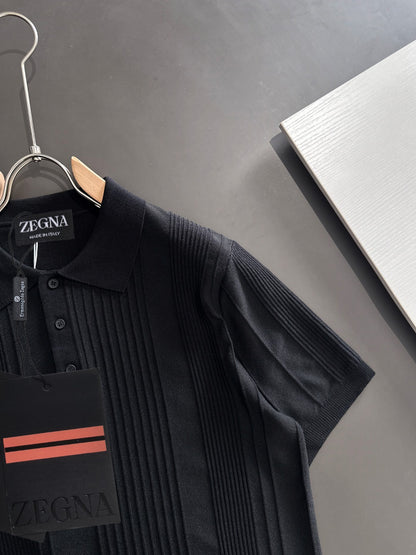 Zegna Embroidered Combed Cotton Short-Sleeve T-Shirt – Summer Collection – 2026