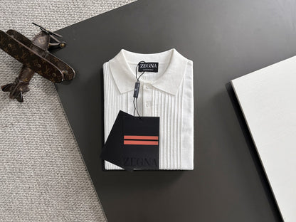 Zegna Embroidered Combed Cotton Short-Sleeve T-Shirt – Summer Collection – 2026