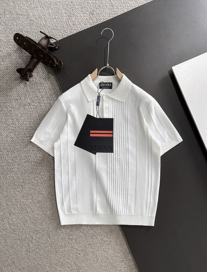 Zegna Embroidered Combed Cotton Short-Sleeve T-Shirt – Summer Collection – 2026