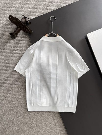Zegna Embroidered Combed Cotton Short-Sleeve T-Shirt – Summer Collection – 2026