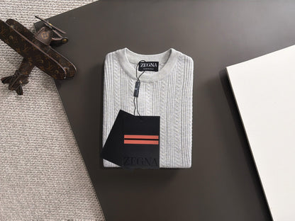 Zegna Embroidered Combed Cotton Short-Sleeve T-Shirt – Summer Collection – 2026