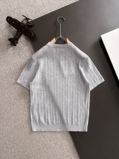 Zegna Embroidered Combed Cotton Short-Sleeve T-Shirt – Summer Collection – 2026