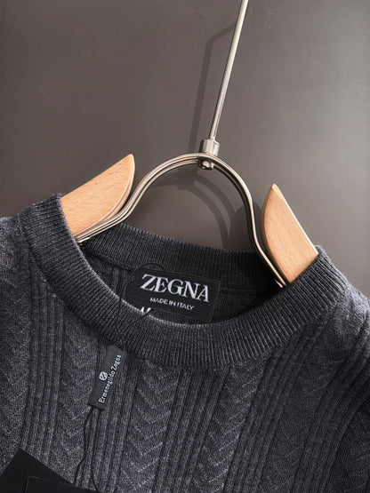 Zegna Embroidered Combed Cotton Short-Sleeve T-Shirt – Summer Collection – 2026