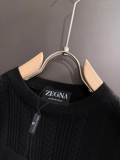 Zegna Embroidered Combed Cotton Short-Sleeve T-Shirt – Summer Collection – 2026