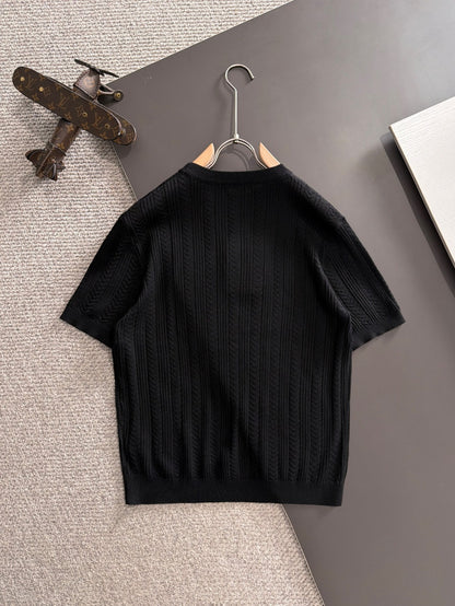 Zegna Embroidered Combed Cotton Short-Sleeve T-Shirt – Summer Collection – 2026