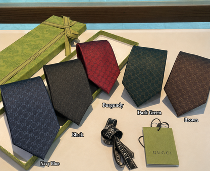 Gucci GG Logo Jacquard Silk Tie