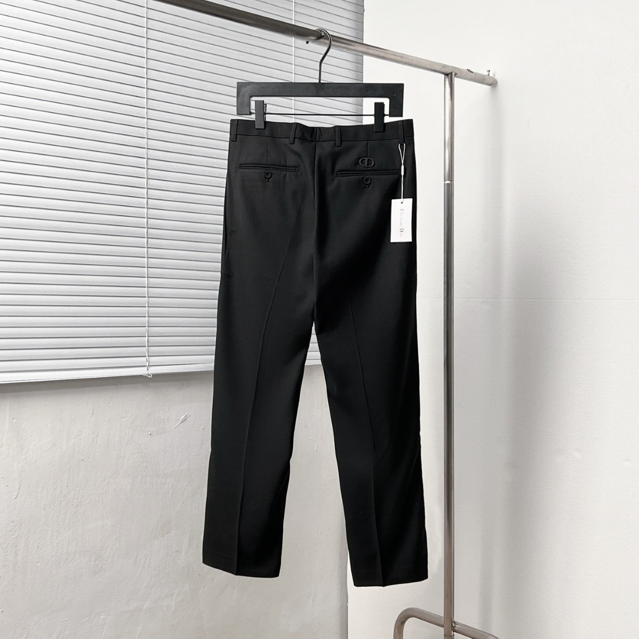 Dior Black Corduroy Peak Lapel Trousers
