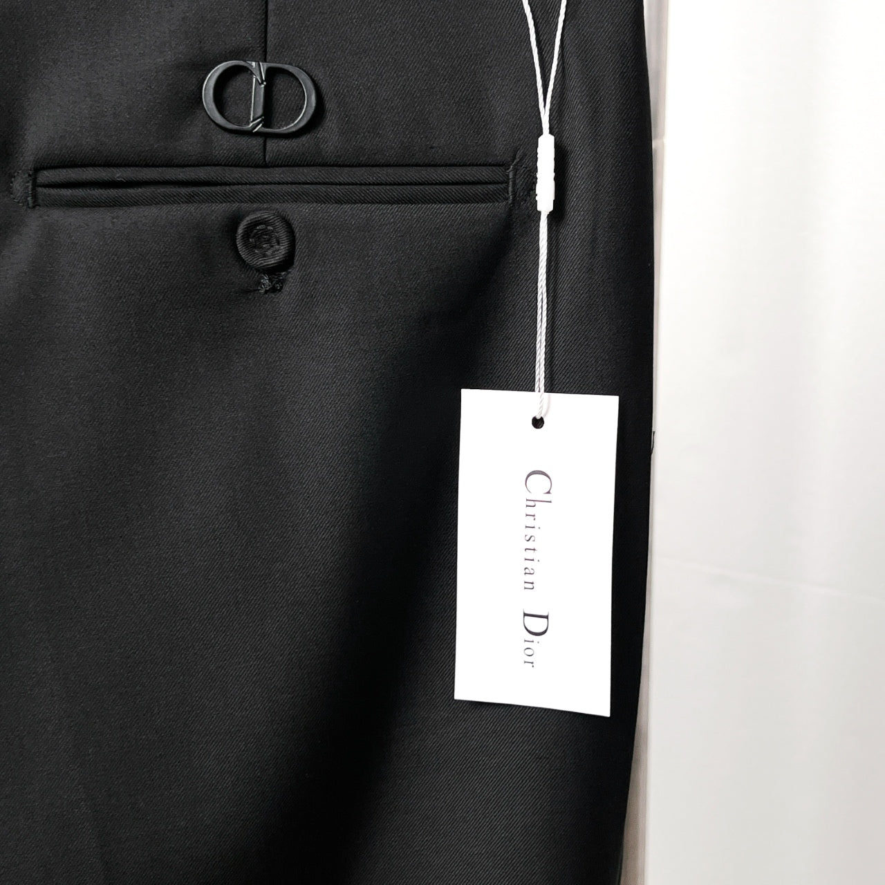 Dior Black Corduroy Peak Lapel Trousers