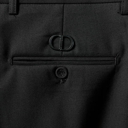 Dior Black Corduroy Peak Lapel Trousers