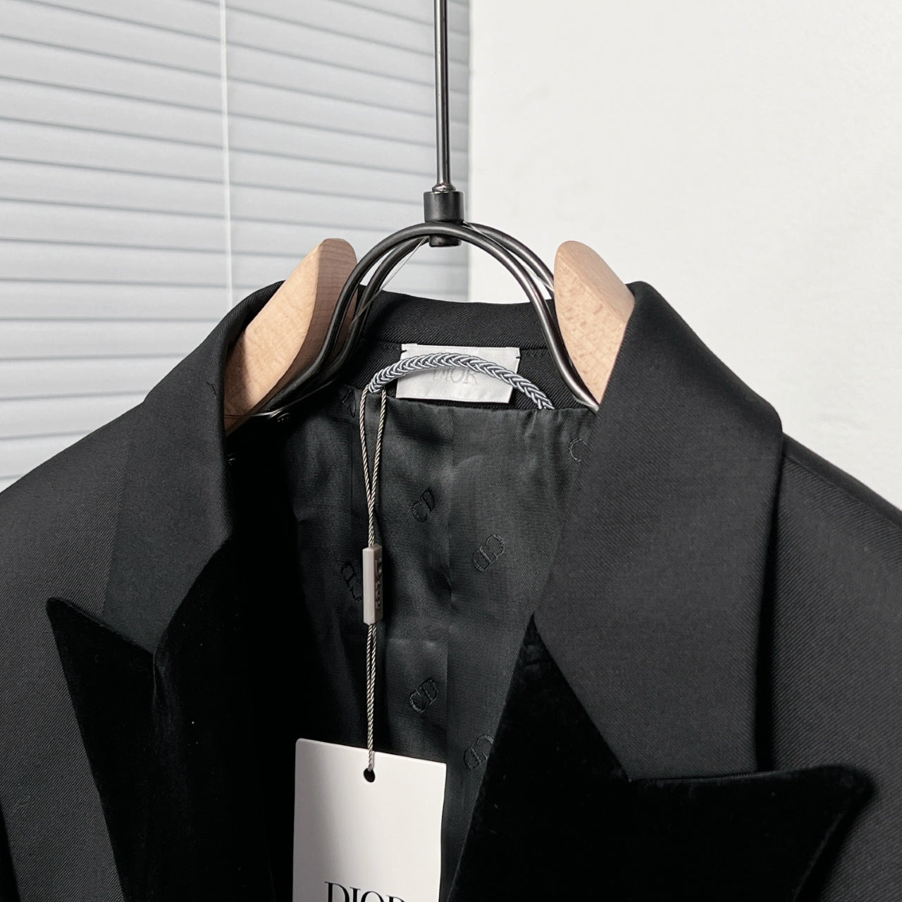 Dior Black Corduroy Peak Lapel Blazer