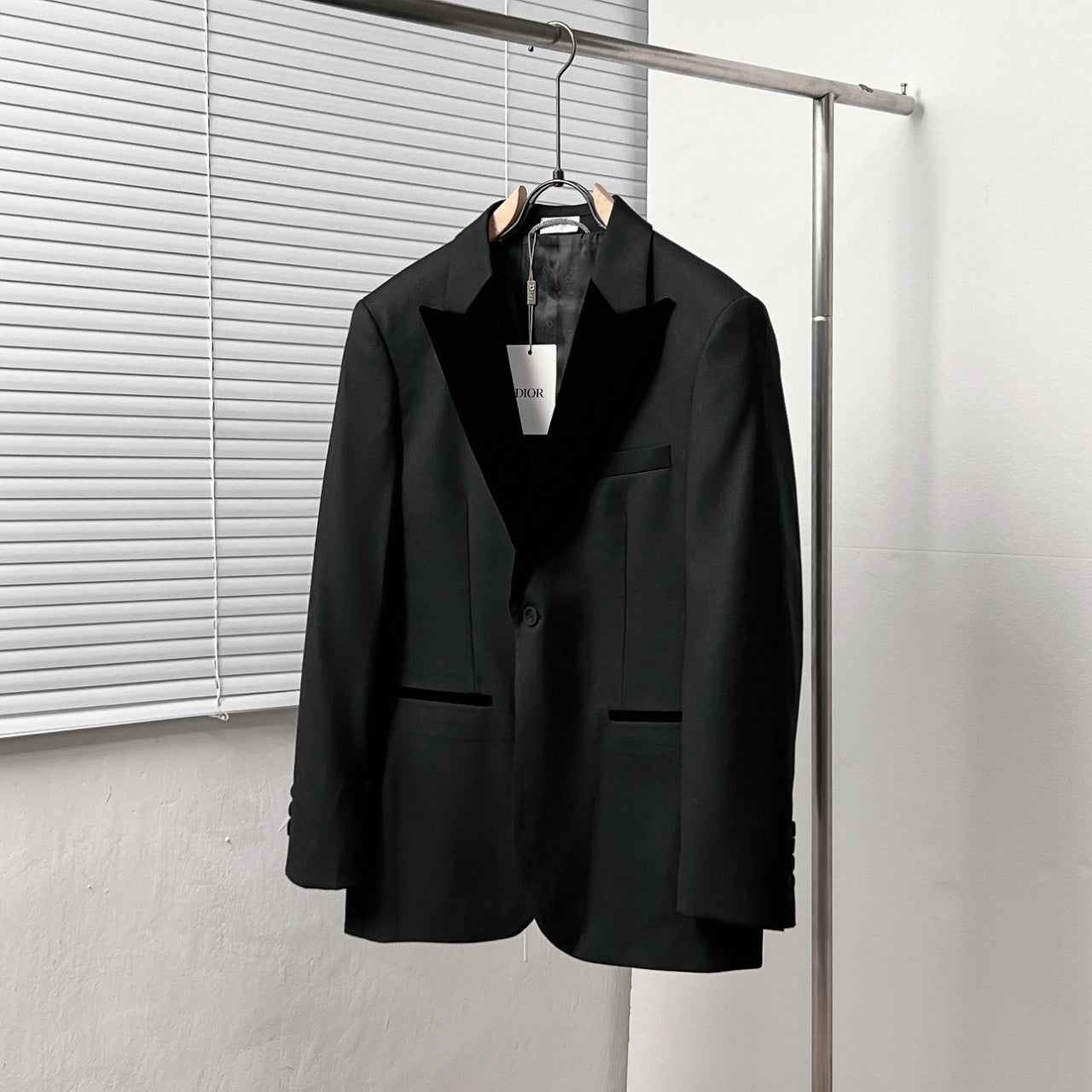 Dior Black Corduroy Peak Lapel Blazer